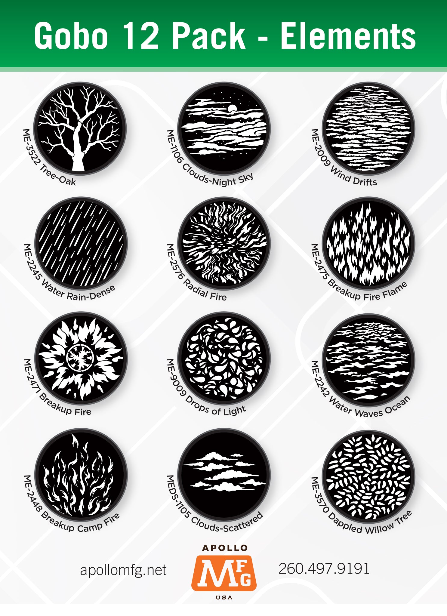 Gobo 12 Pack Elements