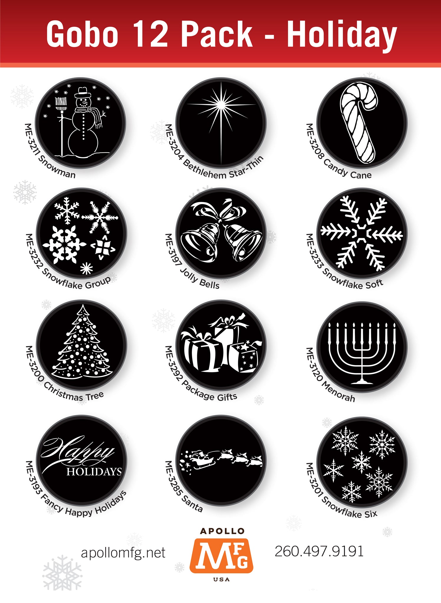 Gobo 12 Pack Holiday