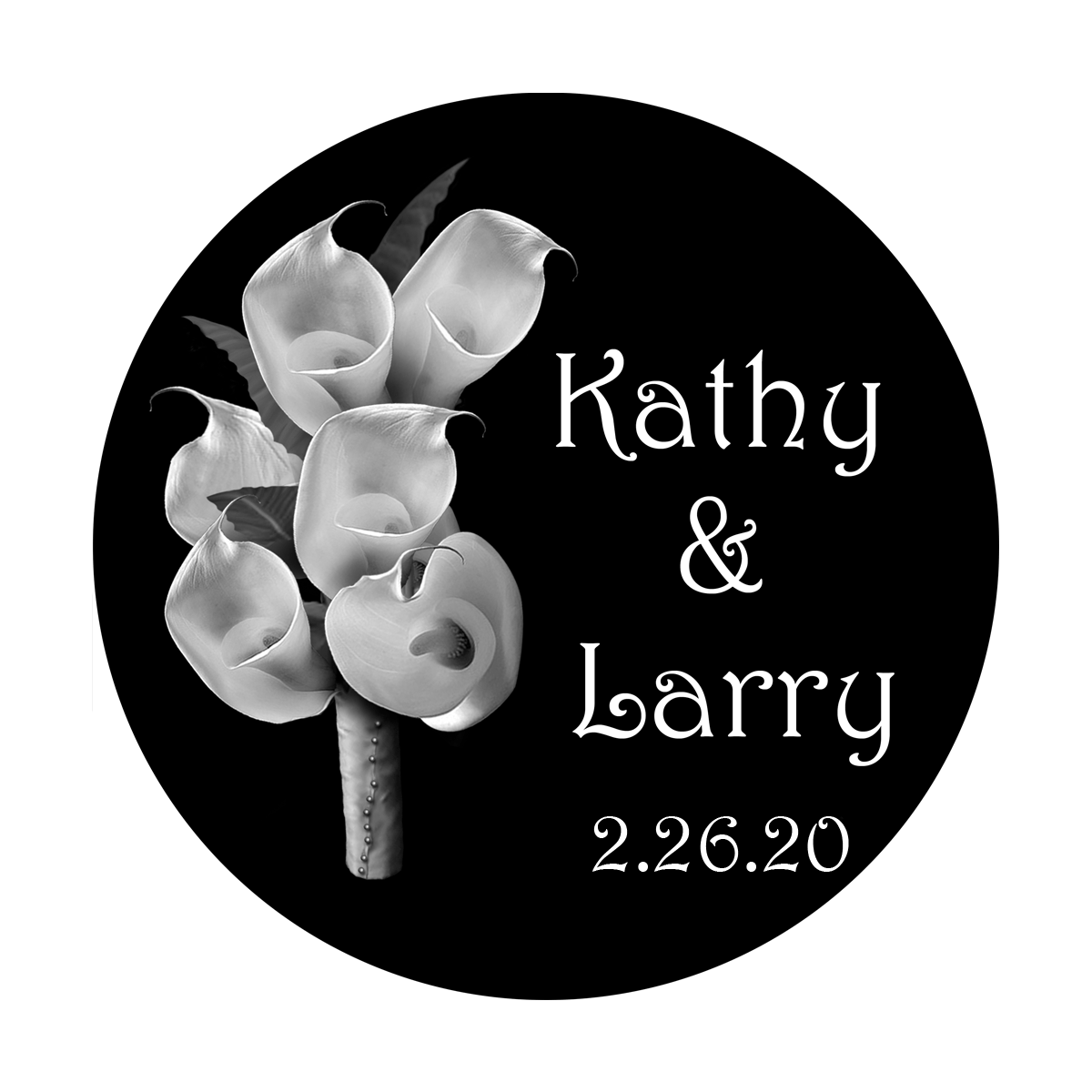WED-G18 Calla Lilies Grayscale
