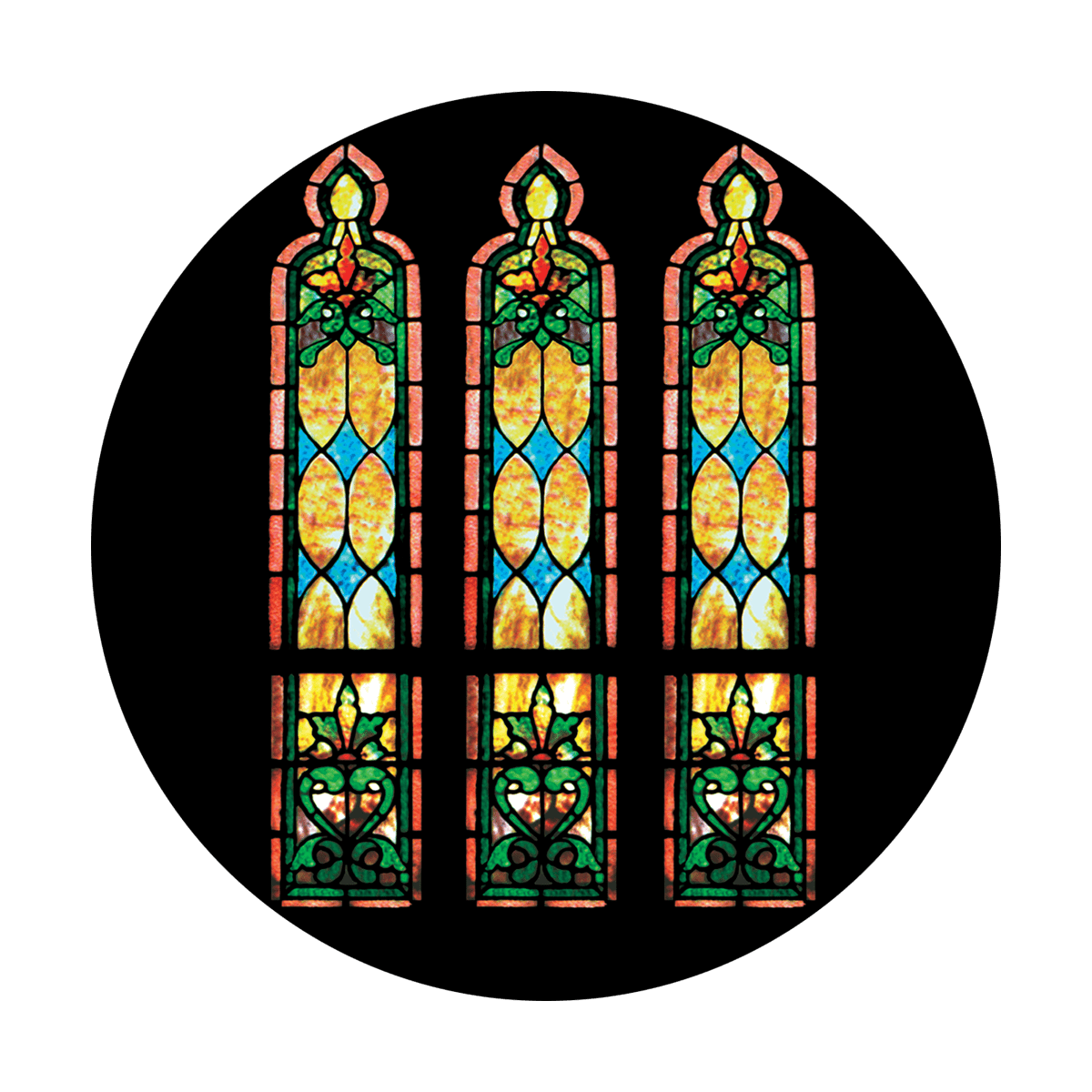 CS-0115 Stained Glass Windows Morning