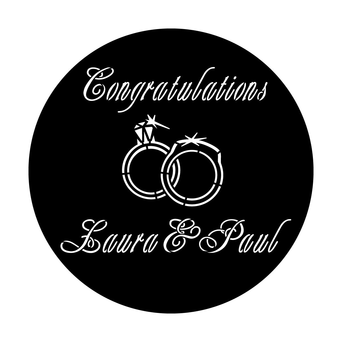 WED-S2 Congratulations - Double Rings - Alexei Copperplate