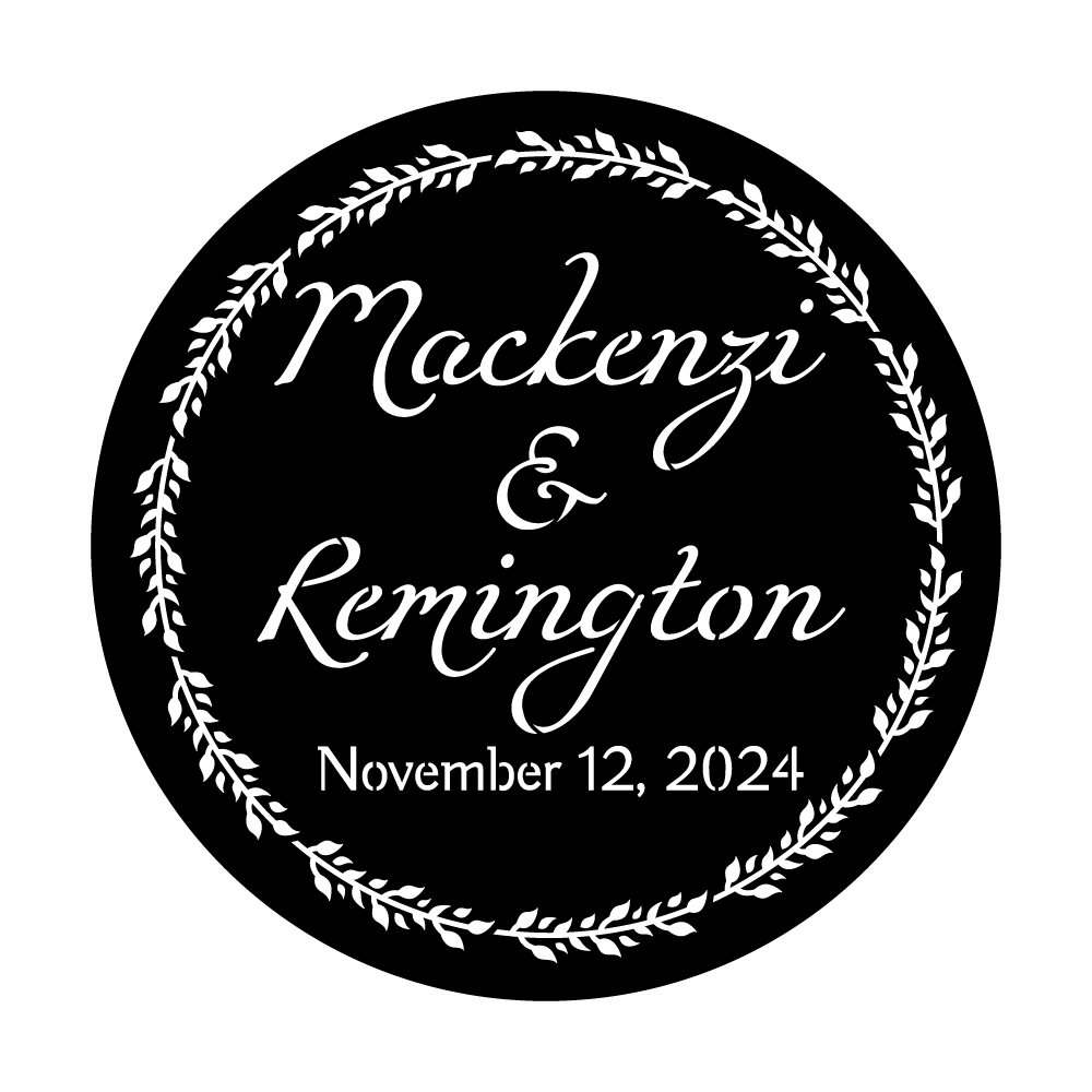 WED-S52 Wreath - Thin Border - Miama Nueva, Buda Light