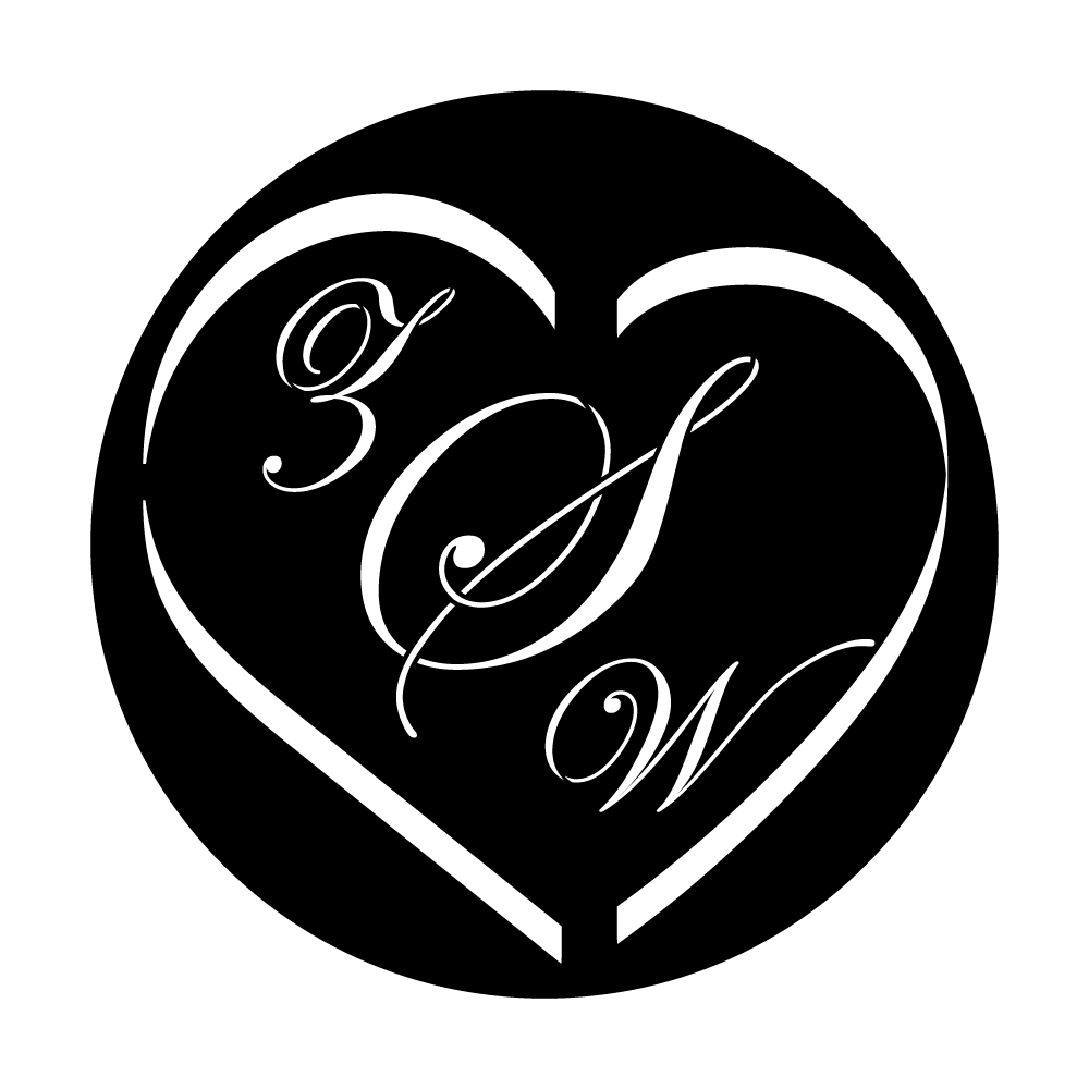 WED-S58 Script Text in Heart - Edwardian Script