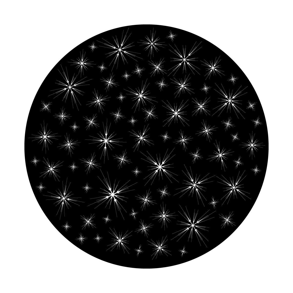 B&W Gobo Glimmering Stars Apollo MFG