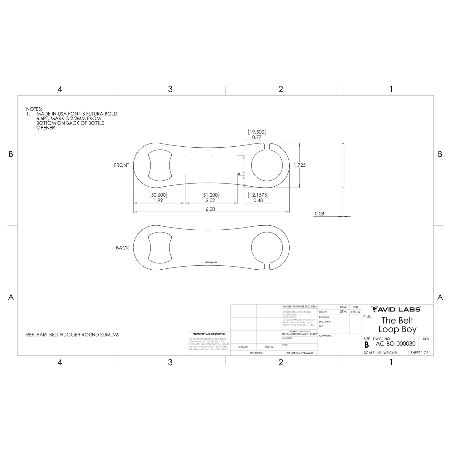 Belt Loop Boy Bottle Opener