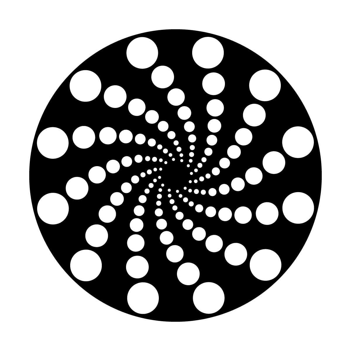 Rotating Radial Pattern Metal Gobo | Rotating Radial Dots