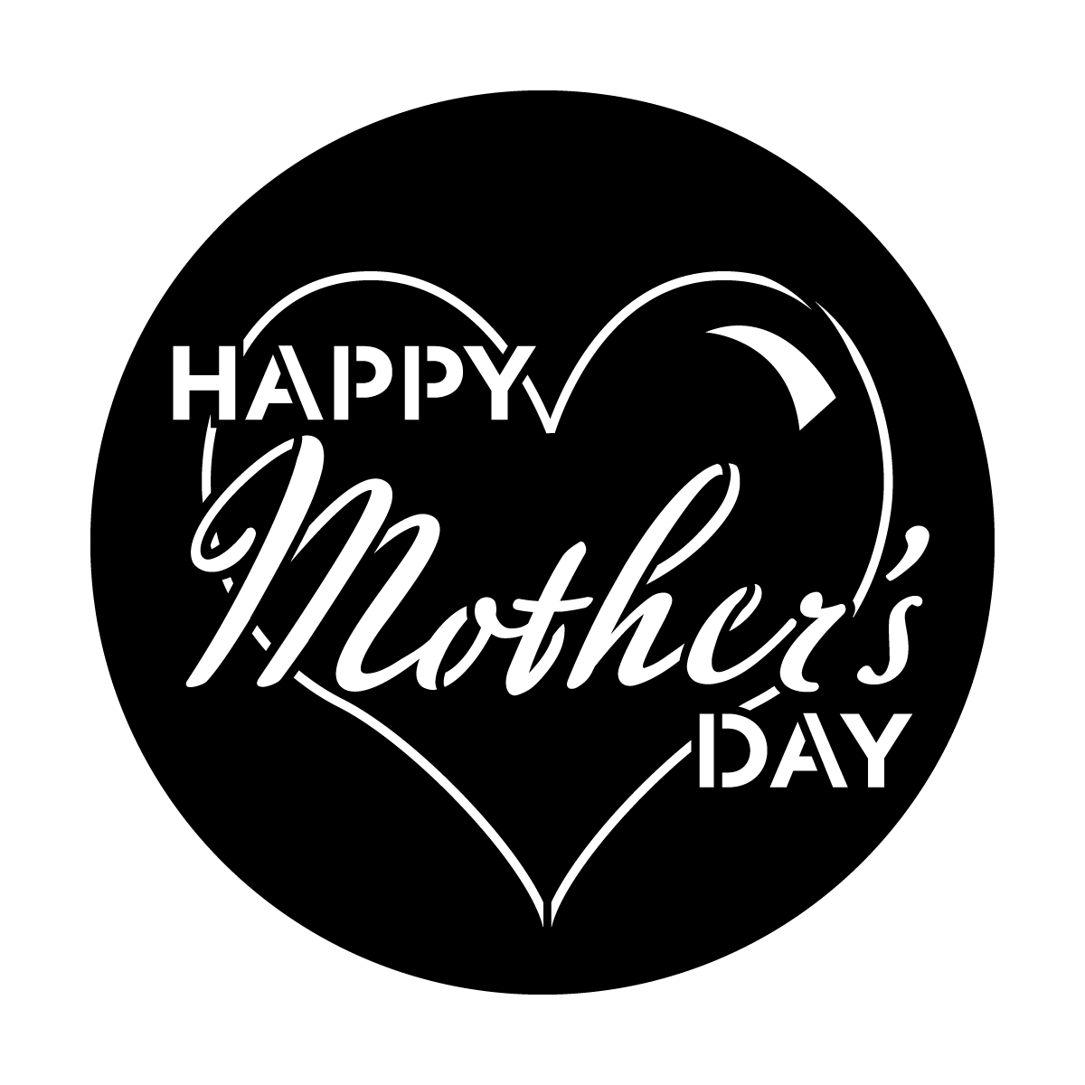 ME9208 Happy Mother's DayHeart Apollo MFG