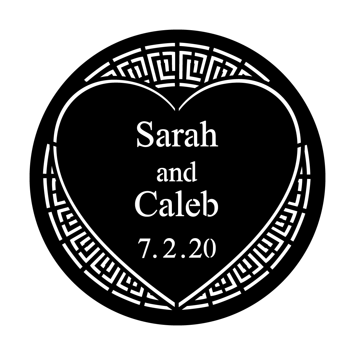 WED-S28 Grecian Circle and Heart - Times