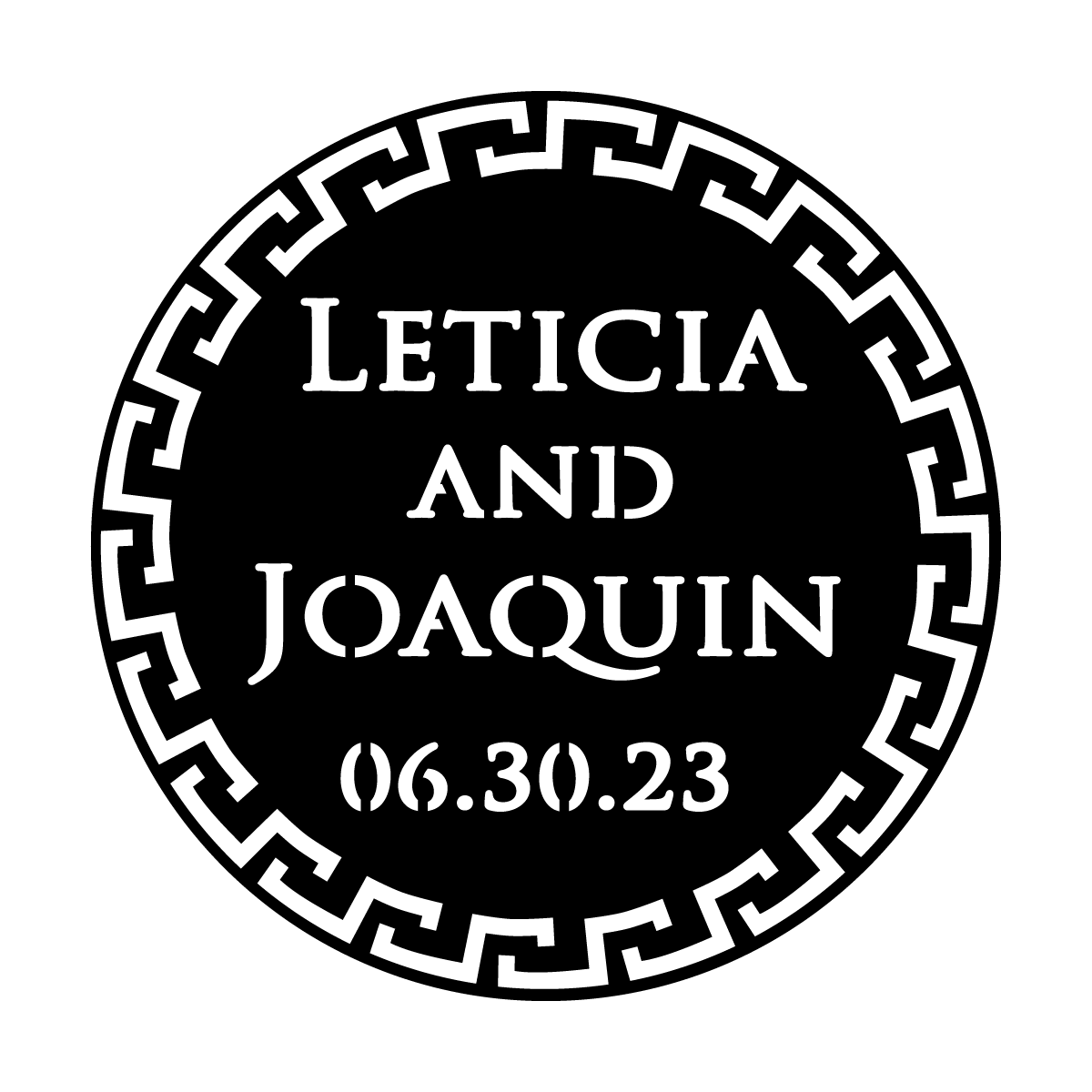 WED-S29 Grecian Circle Border - Trajan Pro