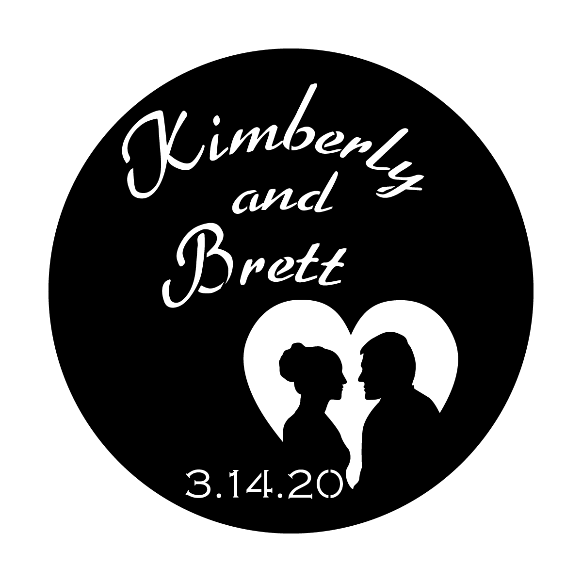 WED-S34 Silhouette Heart - Hellenic, Copperplate Gothic BT
